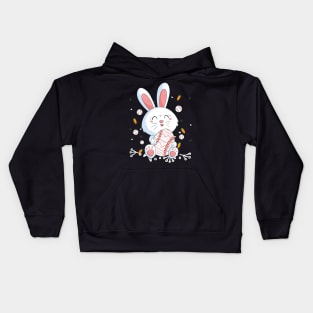 Cute Rabbit Love Baseball Costume Gift Kids Hoodie